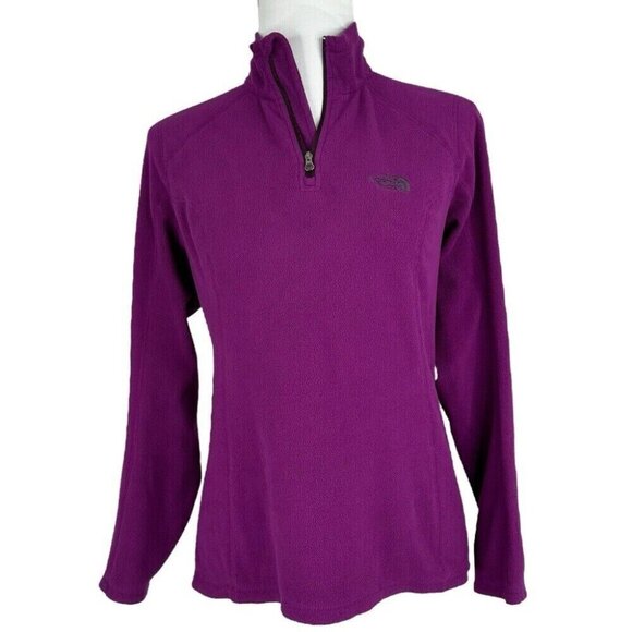 The North Face Women's Purple Athletic 1/4 Zip Fleece Activewear‎ Top Small/C38 - Picture 1 of 14